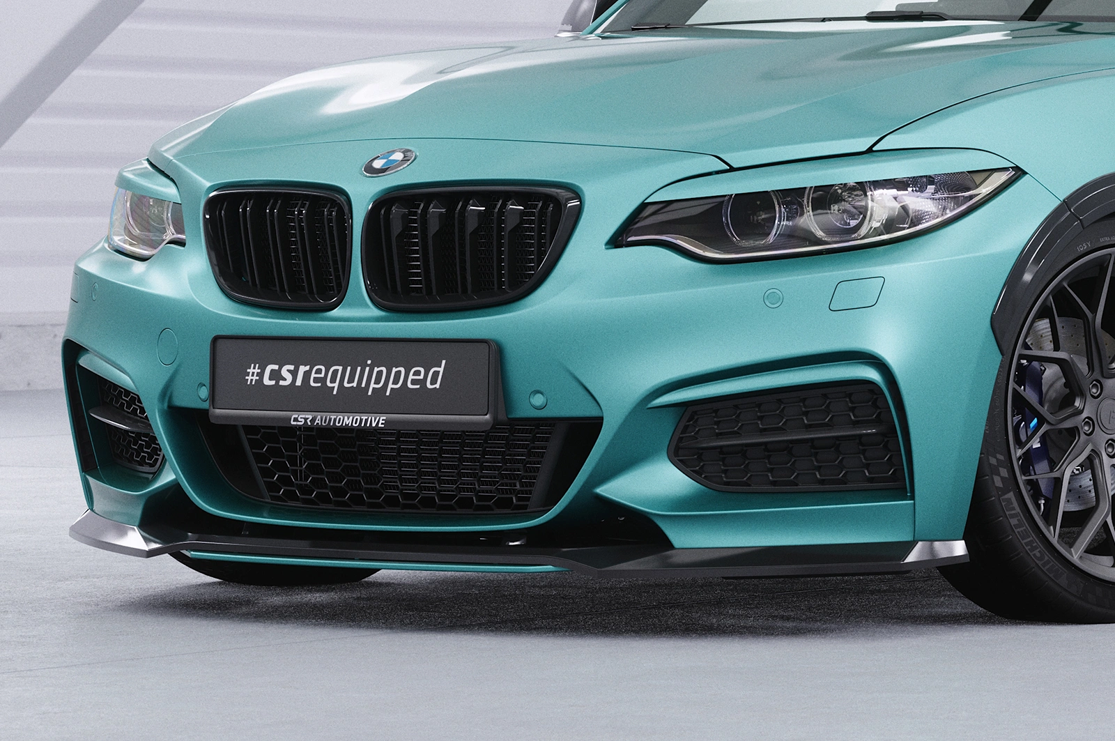 Voorspoiler BMW 2er (F22/F23) M-Paket Glans Zwart – CSR Automotive