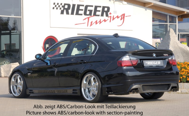 Achterbumper Diffusor Carbon BMW E90 Sedan Rieger