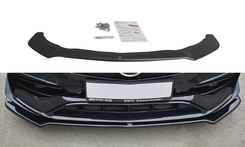 Voorspoiler Mercedes CLA A45 AMG C117 Maxton Design glans zwart