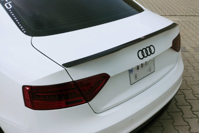 Spoilerkap Audi S5 / A5 / A5 S-Line 8T / 8T FL Coupe Glanzend Zwart Maxton