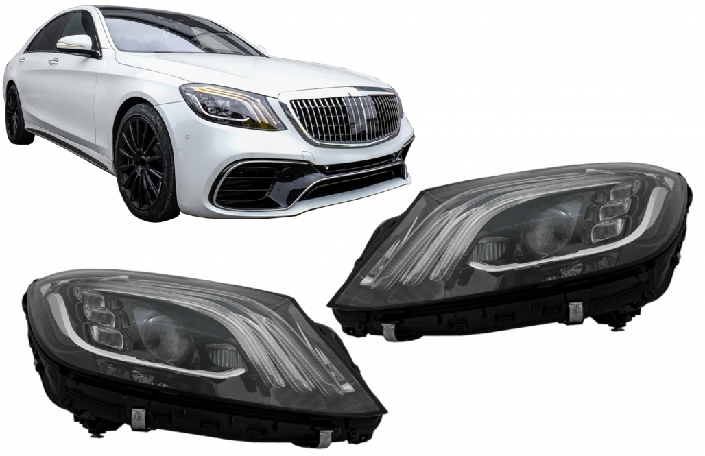 Koplampen FULL LED Mercedes S-Class W222 Maybach X222 (2013-2017) Facelift Look