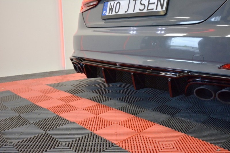 Achter Aanzet Audi S5 A5 F5 Coupe / Sportback Glanzend Zwart