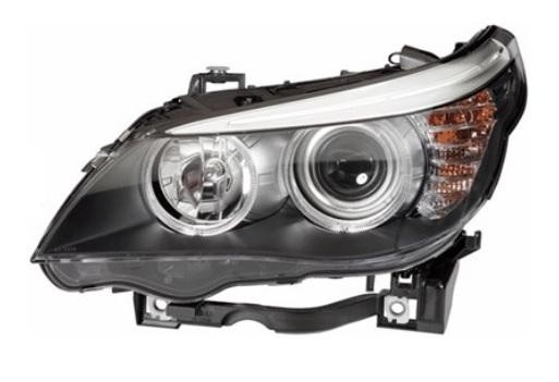 koplamp, Hella, H7+H7, elektr verstelb, rechts, 04/2007-BMW 5 se