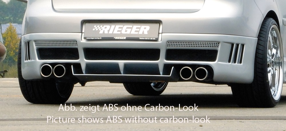 Diffusor Carbon voor achteraanzet VW Golf V Rieger