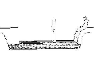 dorpel, rechts Mercedes W114/W115, 1968-1975