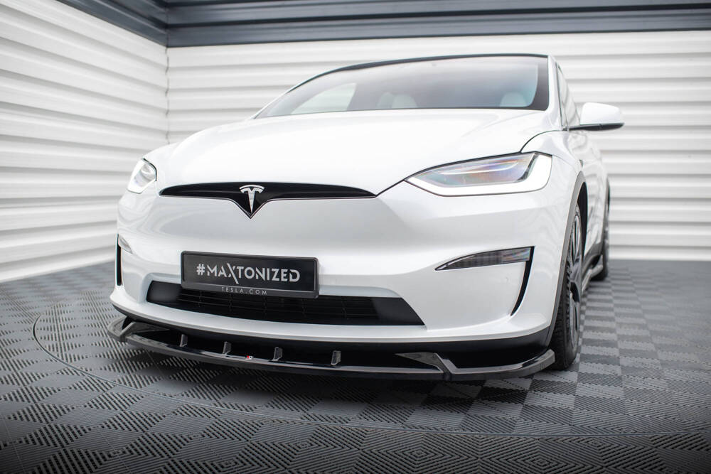 Voorspoiler Tesla Model X FL Gloss-Black V2