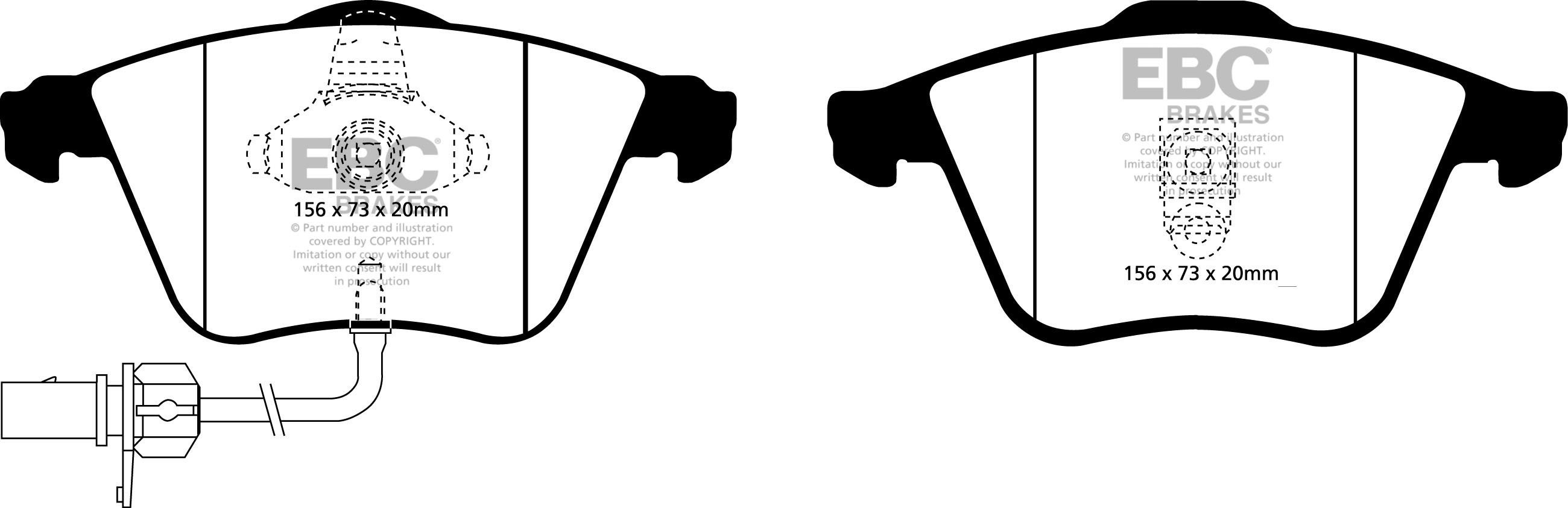 EBC Brakes AUDI allroad  quattro 4.2 2003-2006 Remblokken voorzi