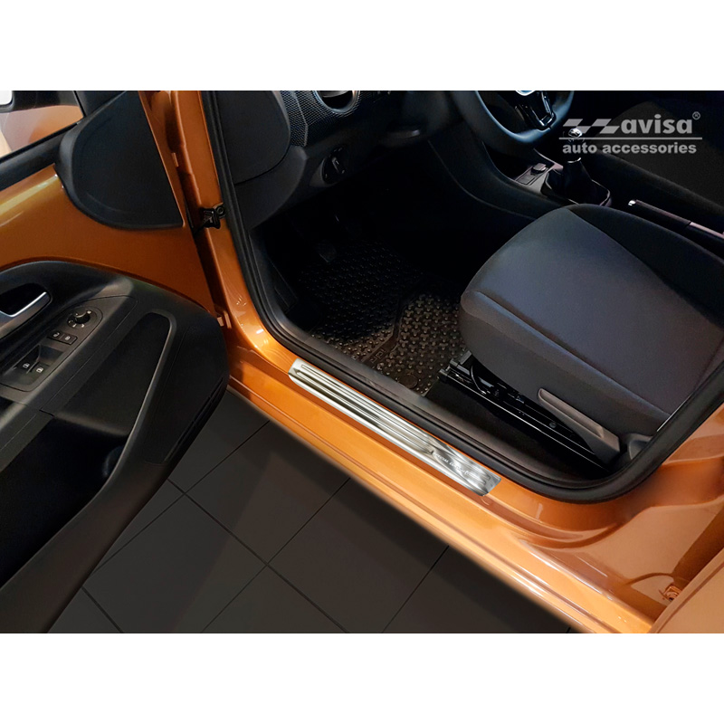 Zilver RVS Instaplijsten  Volkswagen Up! 2012-/Arteon 2017- incl. Shooting Brake 2020-/Tiguan 2015-2024 incl. All Space 2017-2024 /Golf Sportsvan 2014- - 'Special Edition' - 4-delig