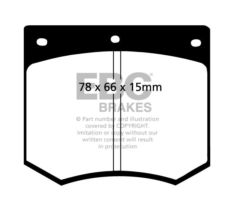 EBC Brakes HOLDEN (Aust/NZ) Monaro HK HT HG 68-71 Remblokken voo
