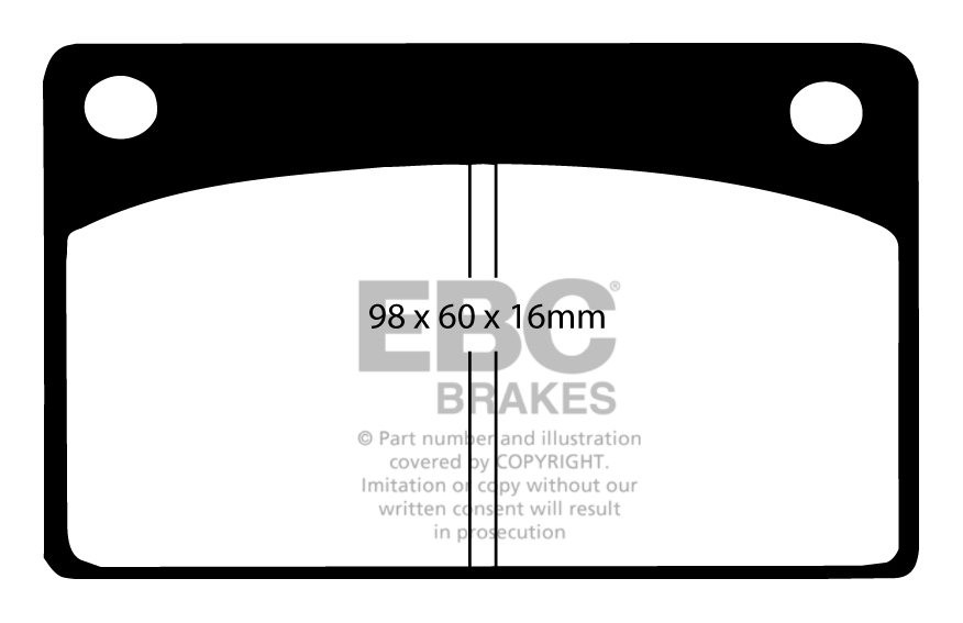 EBC Brakes VOLVO 1800 2.0 S 69-72 Remblokken voorzijde greenstuf