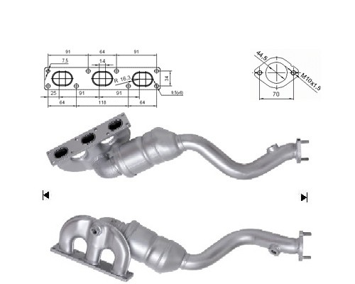 BMW 323i 2.5i 24V 2494 cc 125 Kw / 170 cv M52 E46 Magnaflow CAT