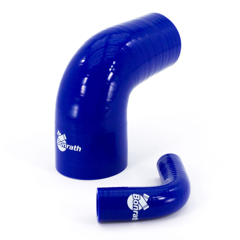Bonrath Siliconen slang Reducer 90 graden bocht - Lengte:50mm - Ø76>60mm