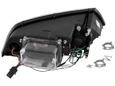 Koplampen Skoda Octavia 05-09 DRL look Devil Eyes HID zwart