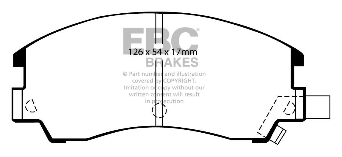 EBC Brakes SUBARU Series 1/2/L 1.8 GT (AG4) 85-91 Remblokken voo