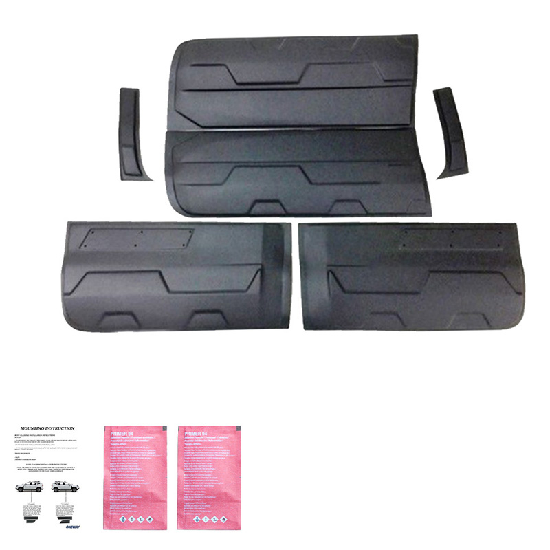 Deurpanelen  Ford Ranger T6/T7/T8 2012-2022 (Jumbo) - Glanzend zwart