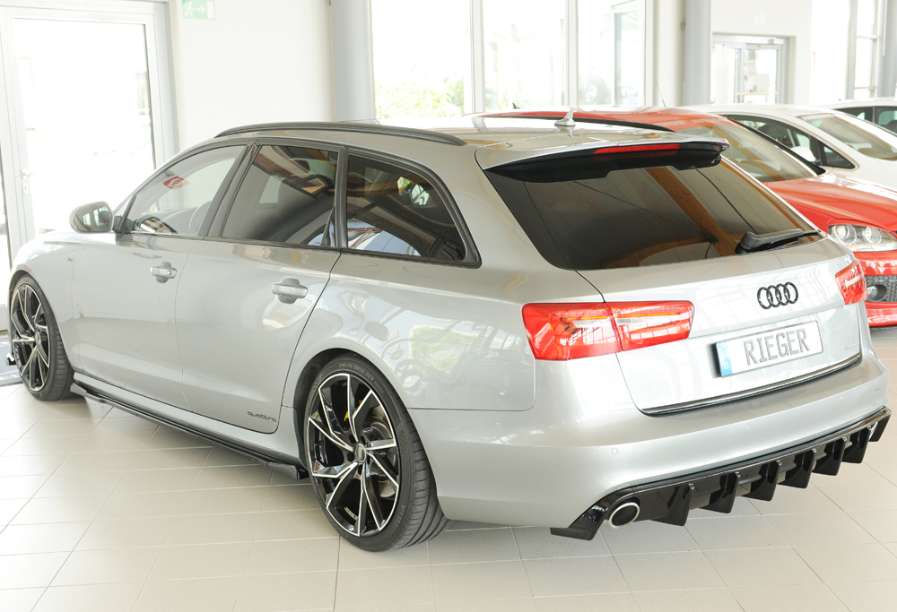 Achterdiffuser Audi A6 (4G/C7) – 11.10-08 ( zonder trekhaak) glans zwart