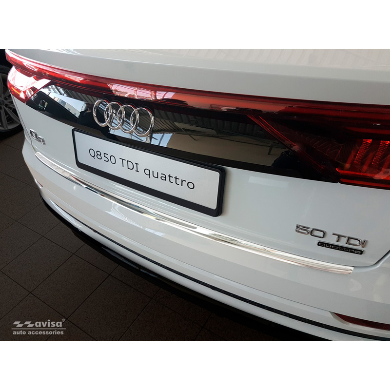 Chroom RVS Achterbumperprotector  Audi Q8 2018-2023 & Facelift 2023- 'Ribs'
