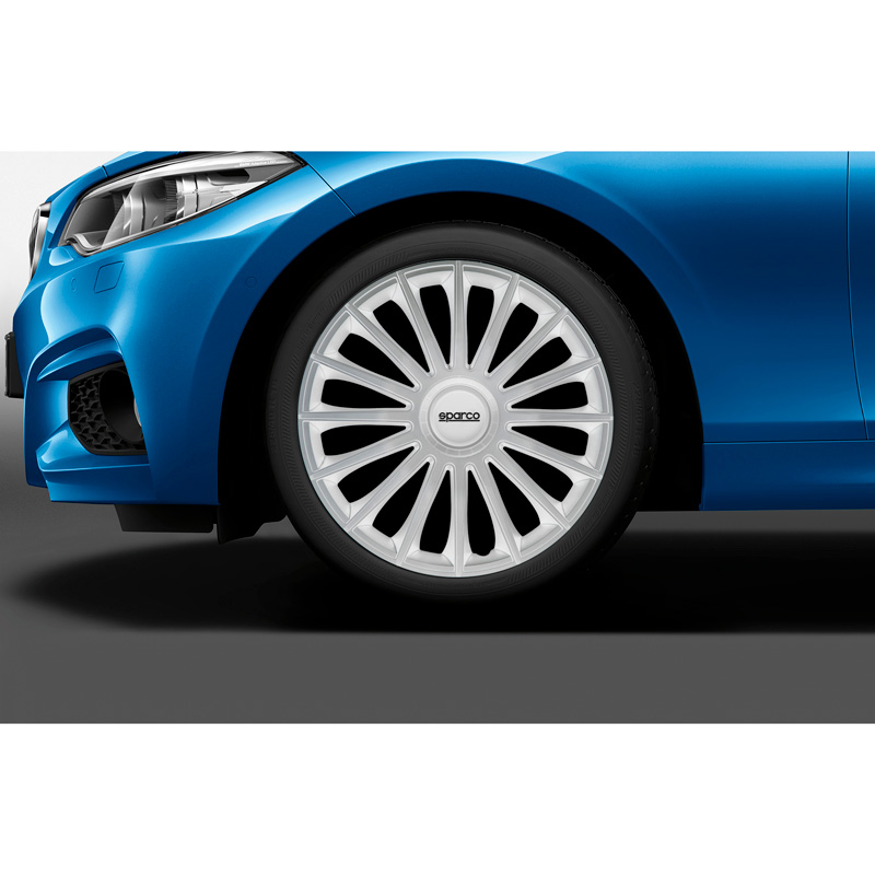 Sparco Wieldoppen Treviso - 16-inch - Zilver - Set van 4 stuks