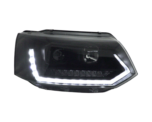 Koplampen VW T5 09-15 Tube LED Dynamic T6 look black