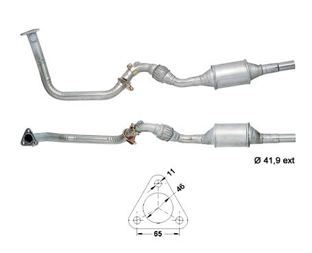 VW POLO 1.4i 1390 cc 44 Kw / 60 cv APQ Magnaflow CAT Bouwjaar: 5