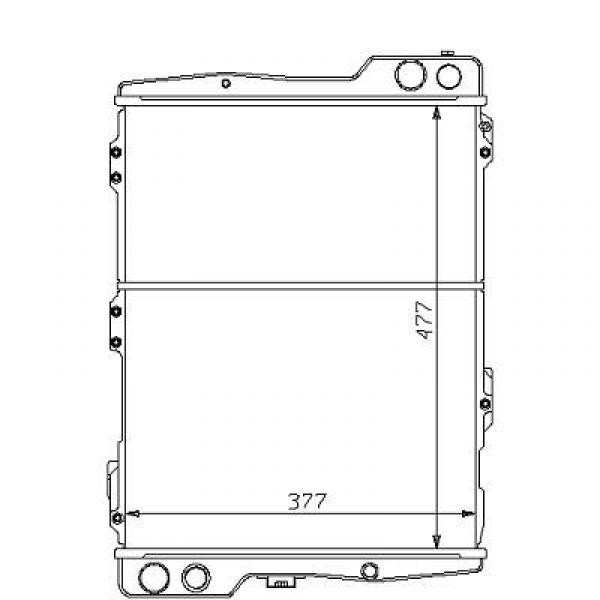 Radiator Audi 80 B3/90 86-94 477x377 2.0/2.3 -AC/5CYL