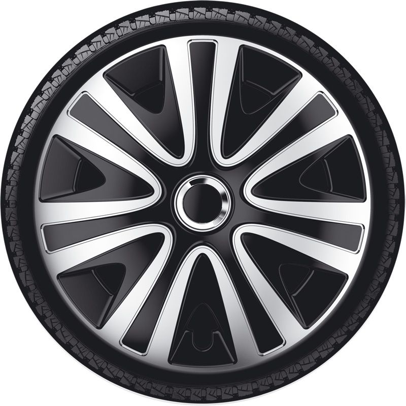 4-Delige Wieldoppenset Rialto Pro 16-inch zilver/zwart