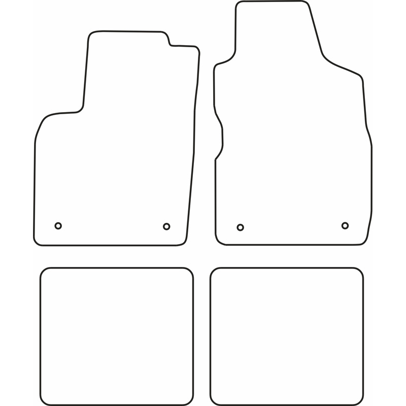 Automatten Velours  Fiat Panda 2003-2012