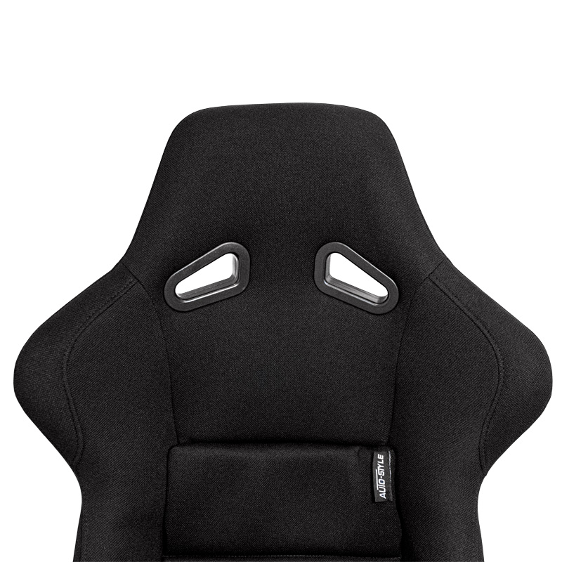 Sportstoel 'BS1' - Zwart - Vaste polyester rugleuning - incl. sledes
