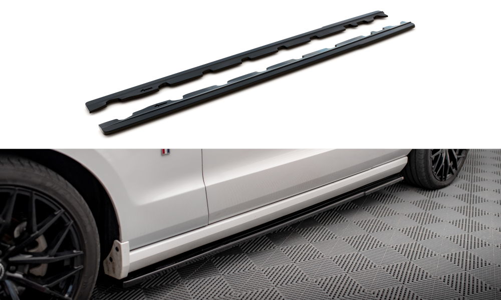 Zijskirts Ford Mustang MK FL Maxton Glans Zwart