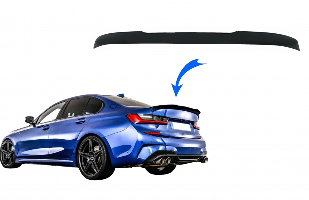 Spoiler BMW 3 Serie G20 (2019-up) Glans Zwart