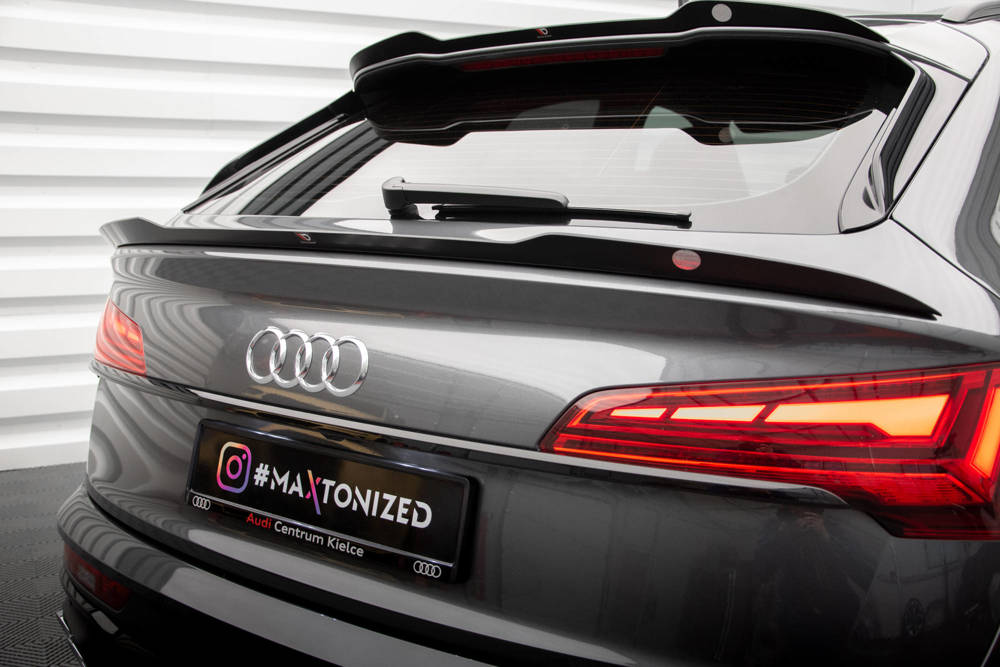 Spoiler Audi Q5 S-Line & SQ5 Sportback Facelift 2020 - Maxton Glans Zwart
