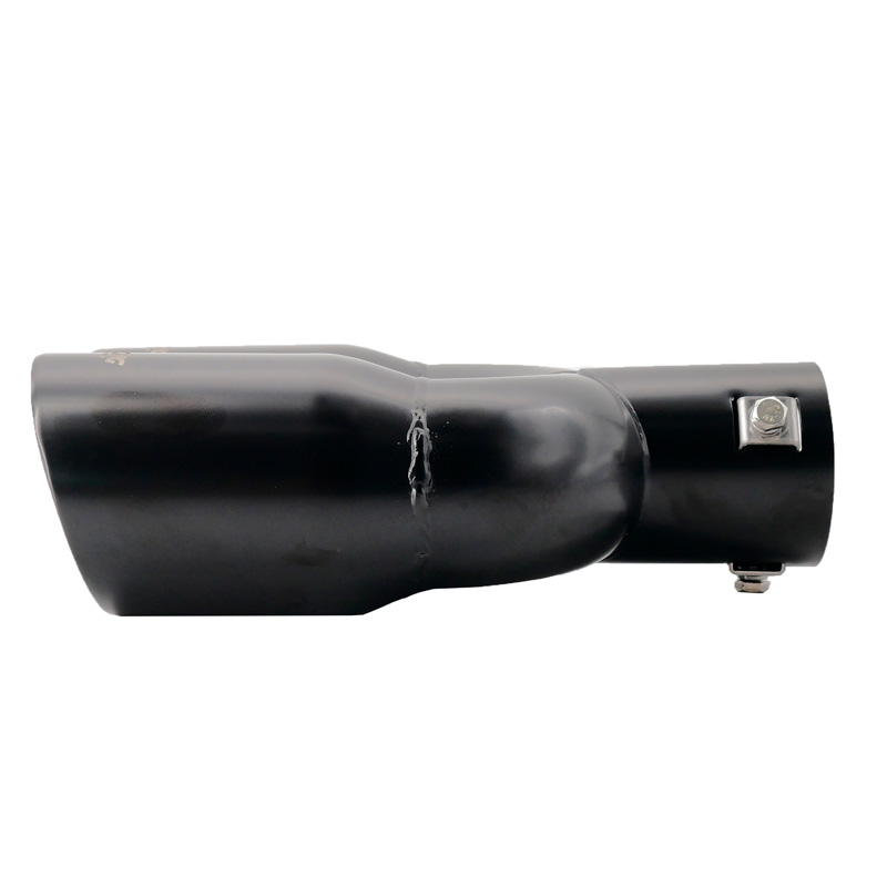 Simoni Racing Uitlaatsierstuk Dubbel Rond/Schuin RVS Zwart - Ø2x76xL240mm - Montage 34-60mm