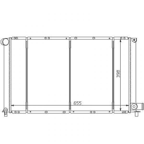Radiator CHRYSLER VOYAGER 92-96 655x400 2.5 TDM+/-AC
