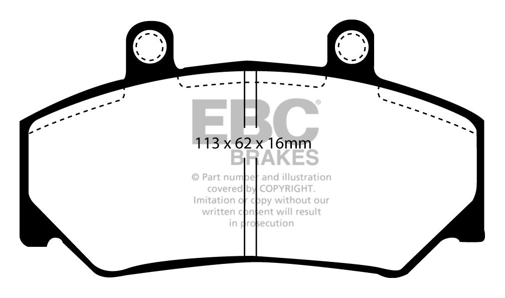 EBC Brakes VOLVO 740 2.3 87-92 Remblokken voorzijde greenstuff