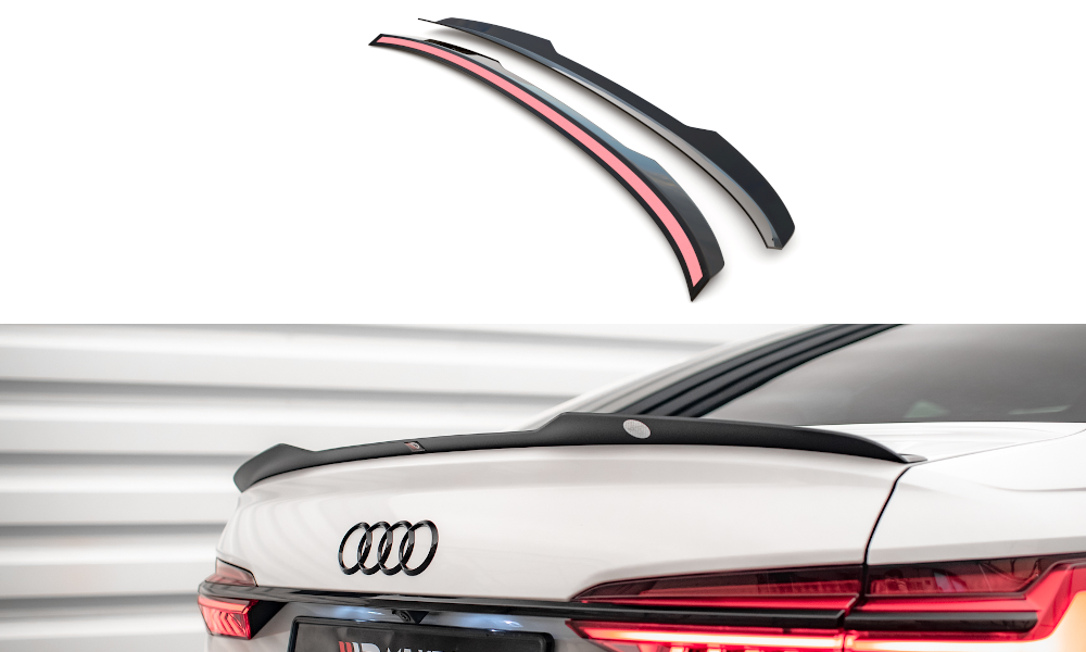 Spoiler Audi A6 C8 Maxton Glans Zwart
