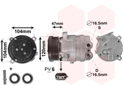 Airco compressor Chevrolet Nubira '05 - '13 1.4i/1.6i/1.8i