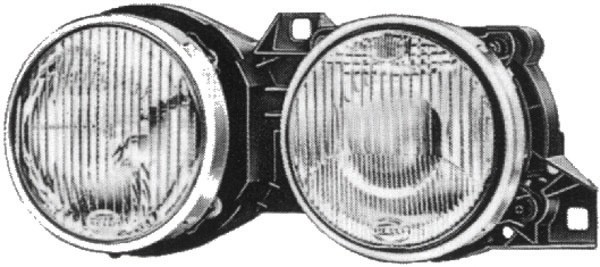Koplamp rechts BMW E30 87-94 HELLA DE LENS OPTIK