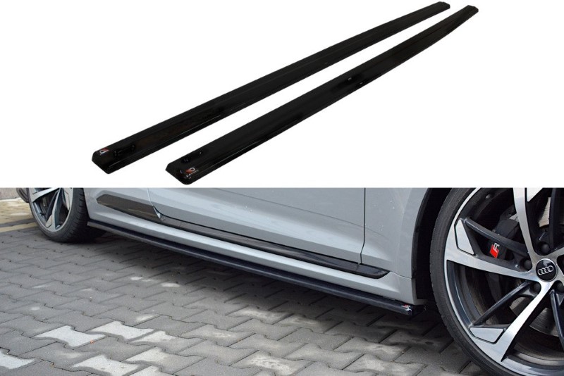 Zijskirts Diffusers Audi RS5 F5 Coupe Glanzend Zwart