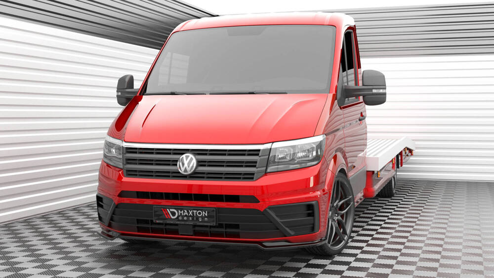 Voorspoiler VW Crafter MK2 2017- .. Maxton Glans Zwart V.2