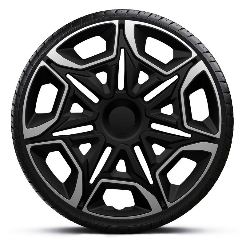 4-Delige Wieldoppenset Varido 16-inch zilver/zwart