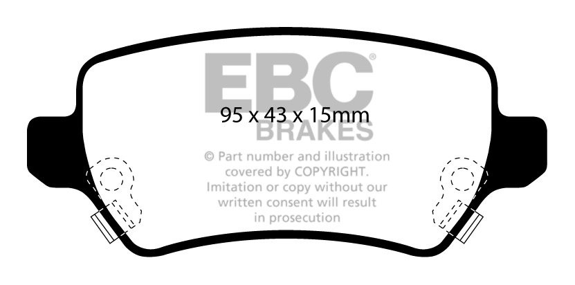 EBC Brakes OPEL Meriva 1.6 Turbo 2005-2010 Remblokken achterzijd