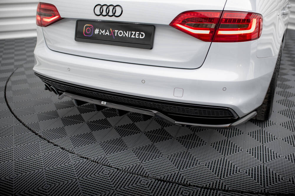 Diffuser Audi A4 Competition B8 FL Maxton Glans Zwart