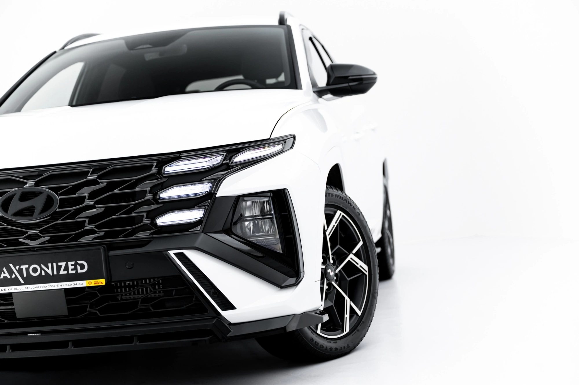Voorspoiler Hyundai Tucson N-Line Mk4 Facelift Glans Zwart Maxton