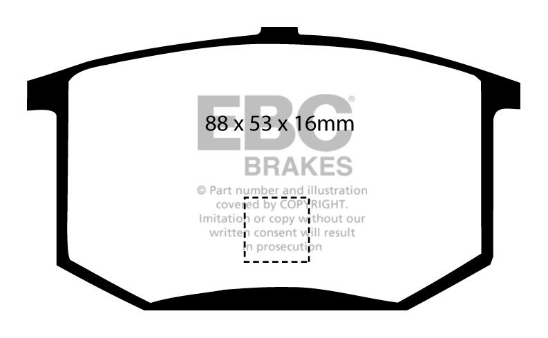 EBC Brakes LOTUS Esprit 2.2 Turbo 80-85 Remblokken achterzijde y
