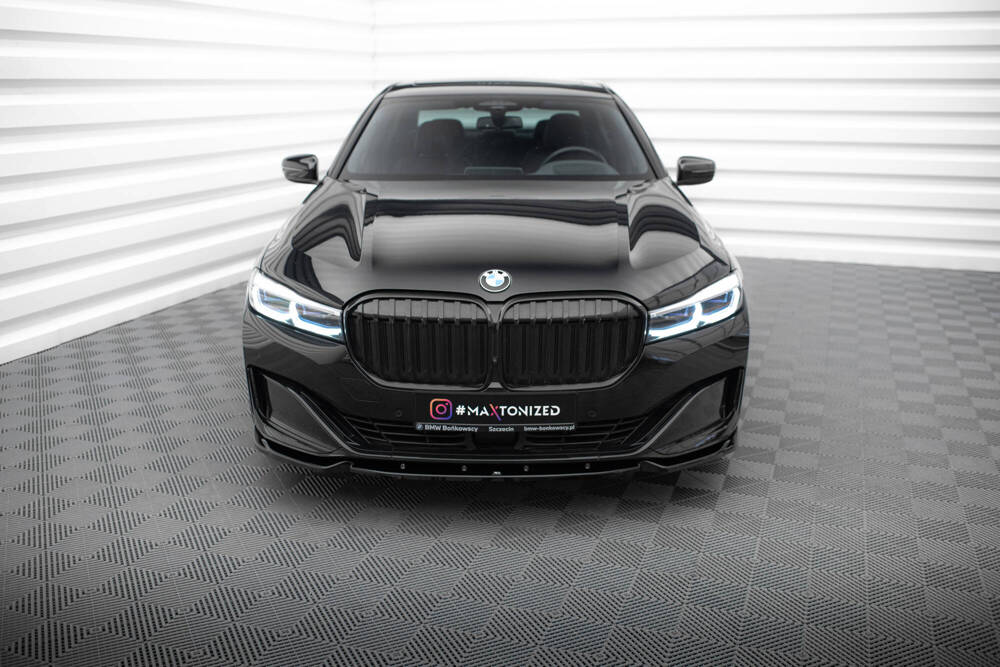 Voorspoiler V.1 BMW 7-Serie G11 FL Maxton Glans Zwart