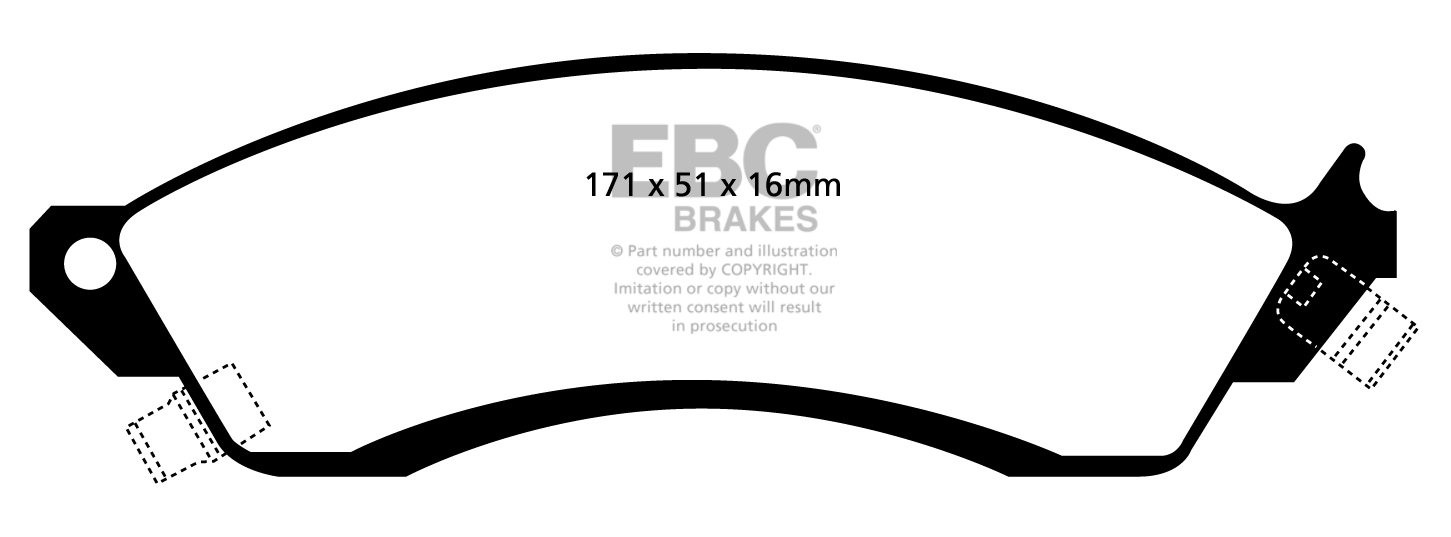 EBC Brakes HOLDEN HSV (Aust/NZ) VQ PBR 91-92 Remblokken voorzijd