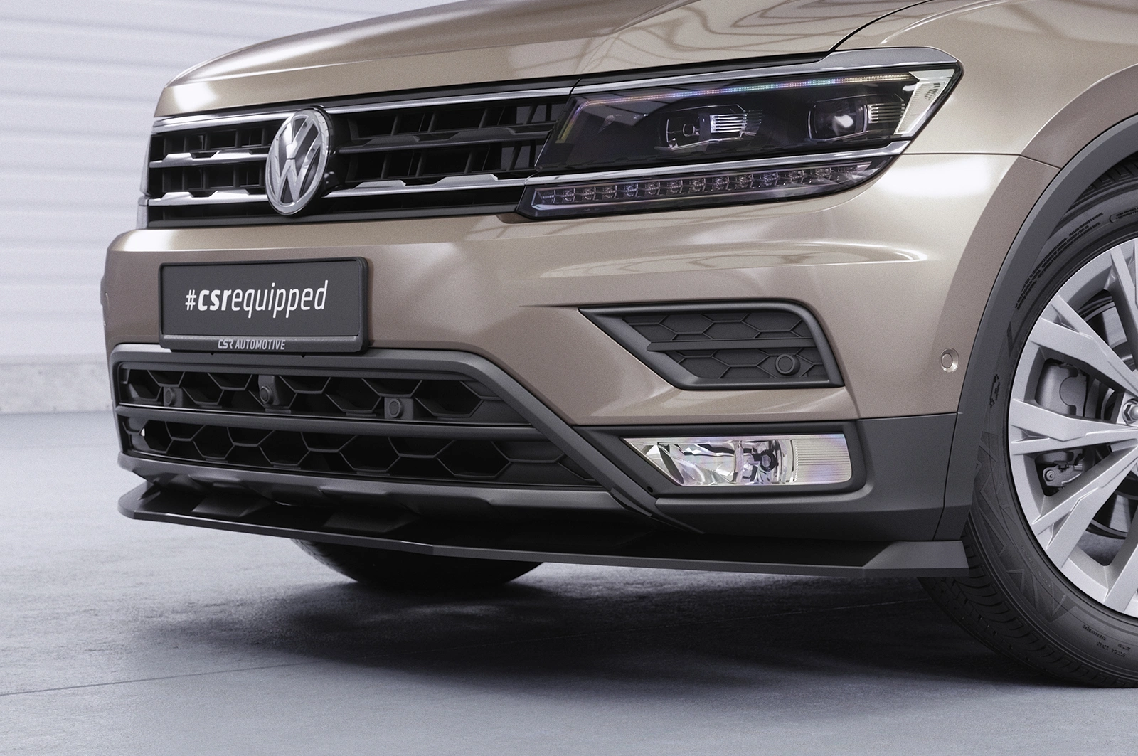 Voorspoiler VW Tiguan 2 (Typ AD) Basis glans zwart 2016–06/2020