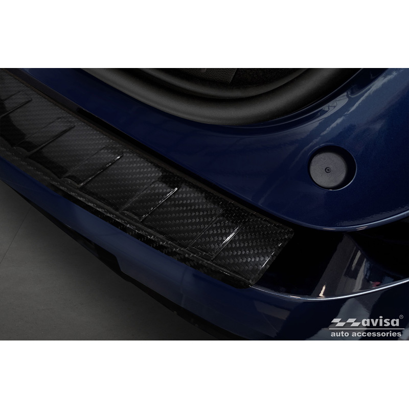 Echt 3D Carbon Achterbumperprotector  Renault Megane E-Tech 2021- 'Ribs'