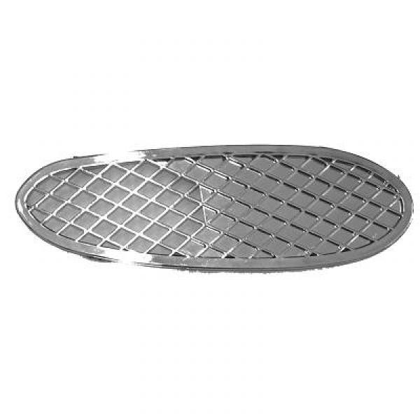 Bumper Grill R.AU.W220 98-00 Chroom-ZWART