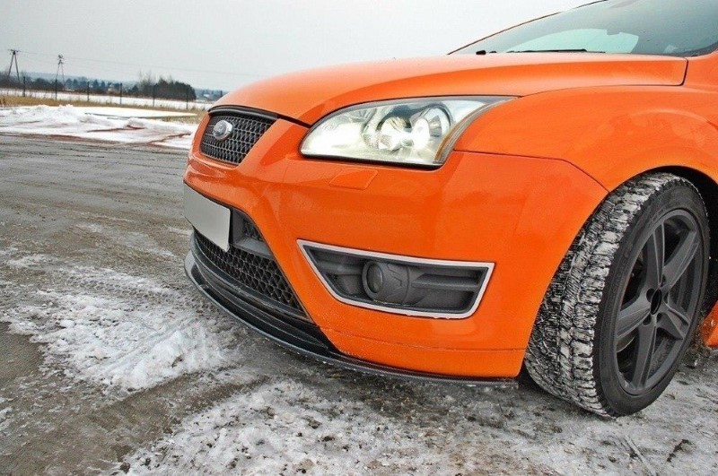Voorspoiler Ford Focus ST Mk2 V.2 Glanzend Zwart